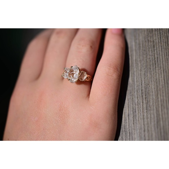 14k gold natural gemstone ring size 3 4 5 6 7 8 9 10 11 12 Avello recycl… - Picture 4 of 4